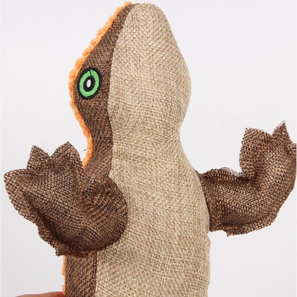 Lizard-Shaped Soft Stuffed Plush Dog Chew Toy for Fun and Play - Picture 5 of 7